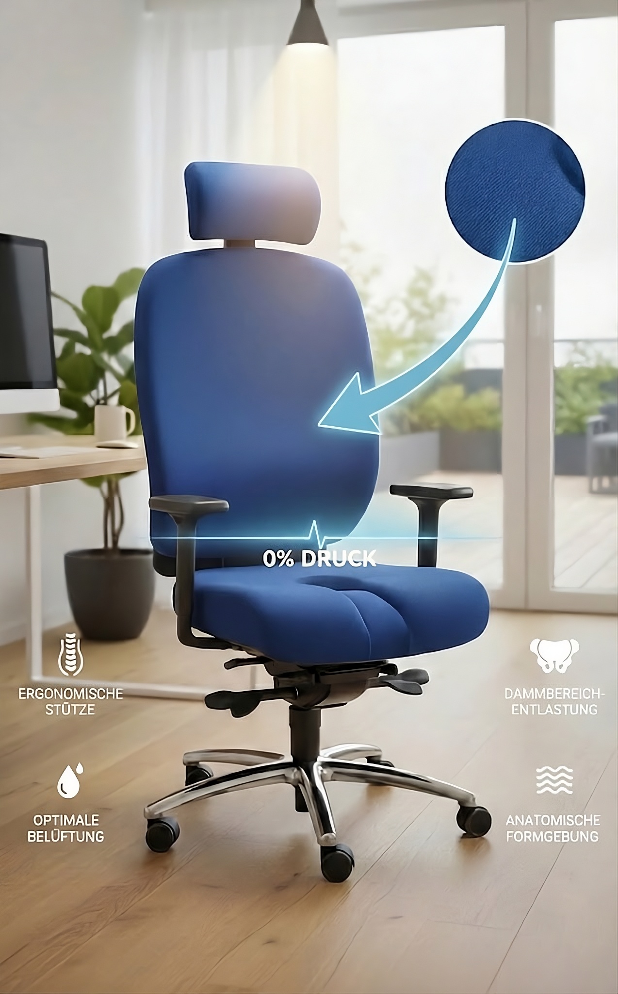 Office - Bürostuhl bei Prostataerkrankung 