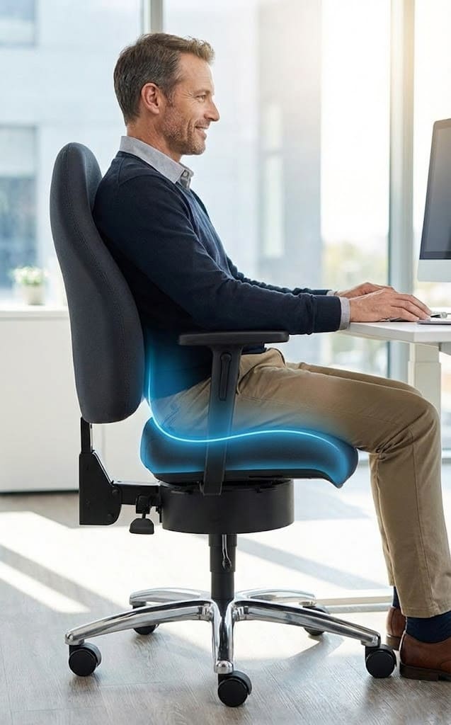 Druckentlastender Männer-Bürostuhl